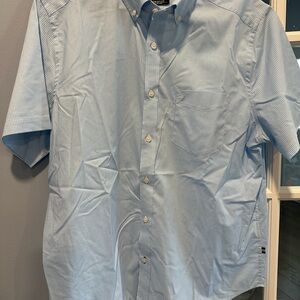 Nautica Blue Casual Button Down Shirt
